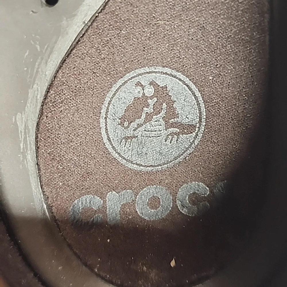 Crocs Leather Harborline Moccasin Mens Brown Boat Shoes Size M11